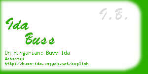 ida buss business card